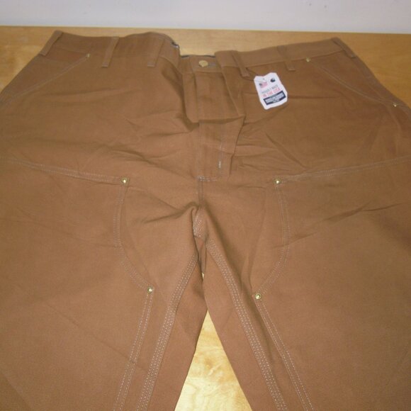 Vintage Carhartt Double Knee Brown Duck Utility Pants 46 X 30 NWT USA Loose Fit - Picture 2 of 6